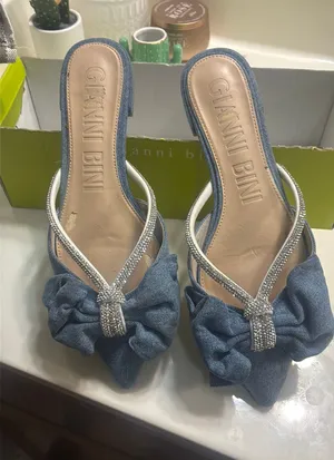 Gianni Bini Denim flat rhinestone size 8 thumbnail 1