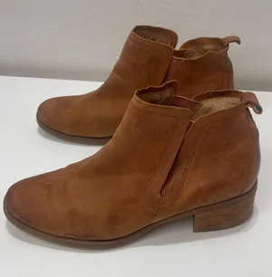 Korks Tasha Ankle Leather Boots Women's 10 M Tan Boho Coastal Cowgirl thumbnail 1