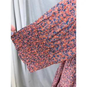 Rebecca Minkoff Floral Peasant Dress XXL Boho Smocked Tiered Mini -‎ AS IS thumbnail 8