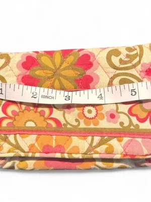 Vera Bradley Quilted Cotton Kisslock Wallet Floral Retro Kitschy Wallet 70 Style thumbnail 6
