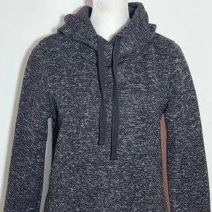 Fabletics Black Yukon Dress Size Small Black Knit Mini Dress with Hoodie thumbnail 3
