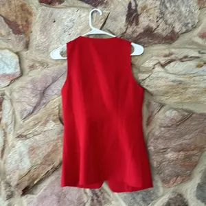 Commense Button Split Sleeveless Pants Set size Medium Red thumbnail 4