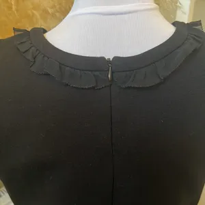J. Crew Sheath Dress Ruffle Sleeveless Career Party Rayon Black Size 10 thumbnail 5