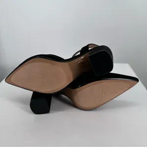 Journee Tyyra Ankle Strap Pump in Black size 6 Block Heel Pointed Toe thumbnail 9