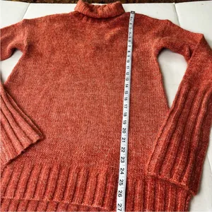MinkPink‎ Womens Brick Red Size Large Curious Roll Neck Sweater Dress Tunic NEW thumbnail 11