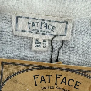 Fat‎ Face Martha Boho Embroidered V Neck Slub Knit Shirt Cream 12 Long Sleeve thumbnail 10