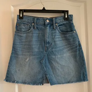 Madewell Women’s 25 Rigid Denim A-Line Mini Skirt in Keene Wash Cutout Edition thumbnail 1