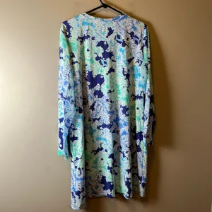 Ibkul Long Sleeve Crew Neck Dress Pascha Navy Seafoam Size XL UPF‎ 50+ Golf thumbnail 3