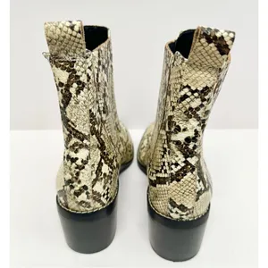 Nordstrom‎ Rack Ankle Booties Size 7 Leather Snake Print Block Heel NEW thumbnail 5