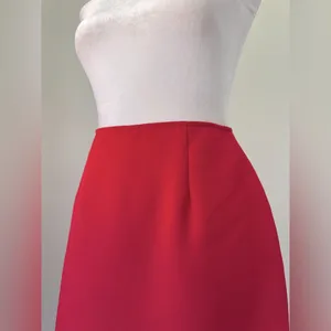 XOXO Solid Red A-Line Mini Skirt thumbnail 5