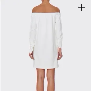 NEW Tibi Women’s Structured Crepe Off-the-Shoulder Dress Ivory Size 2 thumbnail 6