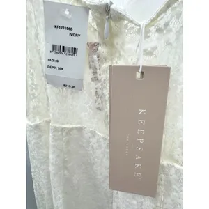 Keepsake The Label Daydream Lace Dress‎ Ivory Sheer Midi Slip Lined Size S NWT thumbnail 6