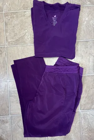 Purple Women's Scrub Set thumbnail 1