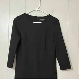 Few Moda Long Sleeve Black Mini Dress Lace Trim Hem Cocktail Party Dress Size Sm thumbnail 3
