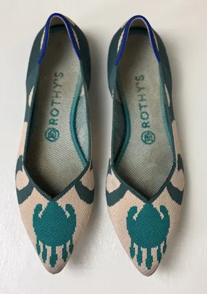 ROTHY'S Moroccan The Point Flats Retired Size 9 thumbnail 1
