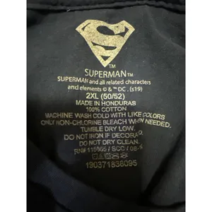 DC Comics Superman Blue Glow In The Dark Logo Graphic Tee T-Shirt Top Size 2XL thumbnail 4