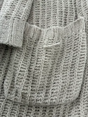 American Eagle Outfitters Cozy Open-Front Cardigan in Light Taupe thumbnail 2