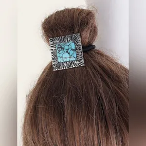 Turquoise Natural Gemstone Antique Hair Band thumbnail 3