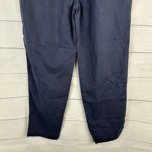 Faherty Women S Navy Essential Travel Pants Pull On Linen Modal Blend Drawstring thumbnail 6