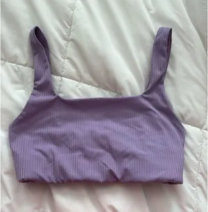 Girlfriend Collective Purple Sports Bra thumbnail 1