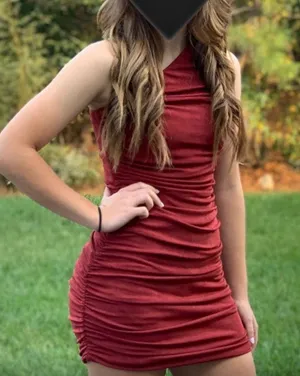 Lucy in the Sky Red One Shoulder Dress thumbnail 1