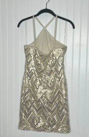 Crystal Doll Homecoming Sequin Bodycon Mini Dress Size 3 thumbnail 3