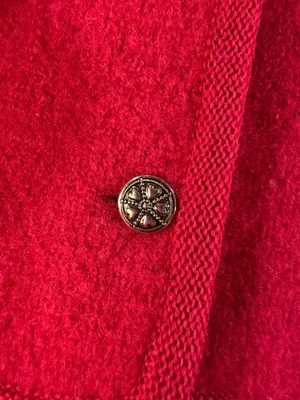 Vintage 1970s Wool Cardigan SIZE 14 100% Pure Wool Moffat Woollens Red Bouclé thumbnail 4