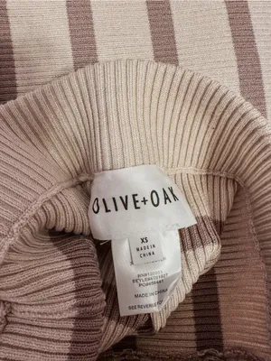 Olive + Oak Striped Knit Fitted Skirt in XS thumbnail 2