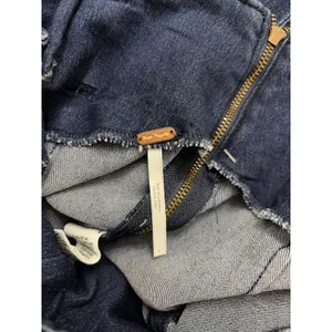 Free People Faded Indigo Denim Mini Skirt NWT Size 4 Belted thumbnail 5