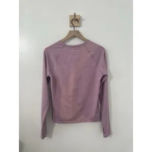 Outdoor Voices Seamless Long Sleeve Athletic Top SeamlessPique Pink Lightweight thumbnail 5