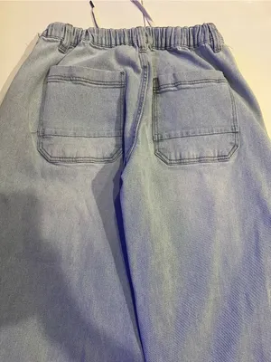 Madden Girl draw string barrel leg jeans size L thumbnail 4