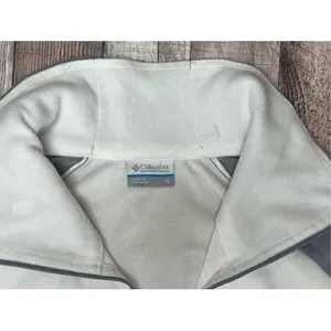 Columbia Artic‎ Air Fleece Grey White Quarter Zip Top Pullover SMALL Cozy Casual thumbnail 8