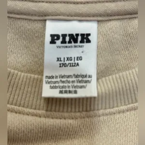 PINK Victoria’s Secret “Ivy” Fleece Tan/ Beige Sweatshirt thumbnail 5