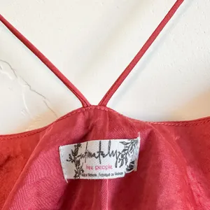 Free People Intimately | Scallop Satin Cami Top in Burnt Earth Red thumbnail 5