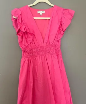 Boutique, pink, long dress with ruffles Pink Size M thumbnail 2