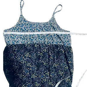 Mo:Vint New York Navy Blue Floral Mixed Print Tiered Mini‎ Dress Womens Medium thumbnail 11