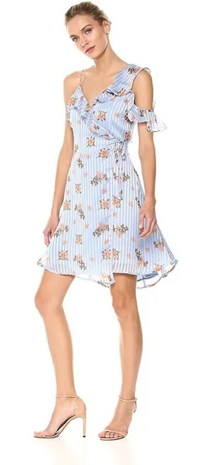New ASTR Josie Floral‎ Wrap Dress thumbnail 1