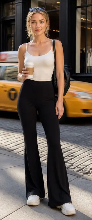 Pants S Black Halara High Waisted Wide Leg Yoga Pants NWT thumbnail 1