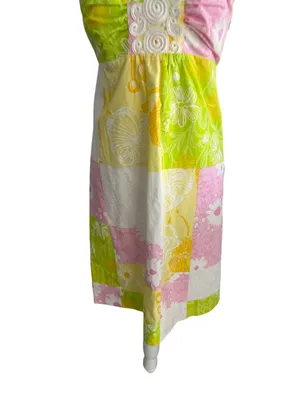 LILLY PULITZER Daphne Lace Patchwork Halter Dress Size 4 thumbnail 7