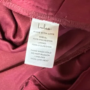 NEW Lulus Red Satin Silk Off The Shoulder Faux Wrap A Line Mini Dress Size XS thumbnail 5