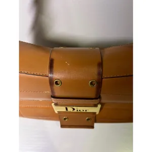 Vintage 2002 Christian Dior Street Chic Columbus Bag Tan Leather Galliano Era‎ thumbnail 6