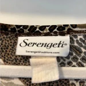 Serengeti Vintage Kaftan Style Brown and Cream Striped Women's Dress Maxi thumbnail 2