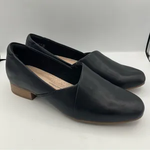 Clarks wide Juliet Palm black grain leather loafers women’s Size 7 1/2 thumbnail 7