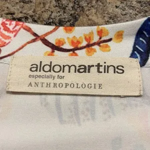 Aldomartins Anthropologie Top Floral Cottage Romantic Feminine Boho Artsy Medium thumbnail 3