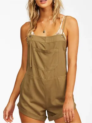 Billabong Mustard Yellow Elastic Waist Shorts thumbnail 1