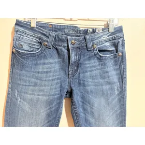 Miss‎ Me Bootcut Jeans Womens 31 Blue Excellent Angel Wing Studded JP5331B4 thumbnail 7
