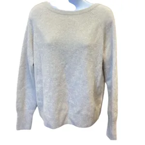 Vineyard Vines Wool Blend Luxe Bow Back Wool Blend Vback Beige Heather Sweater L thumbnail 3