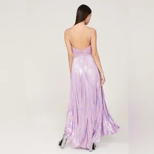 Mac Duggal Purple Pleated‎ Gown 2 thumbnail 2