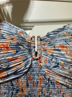 Strut & Bolt Floral silk pleated midi dress thumbnail 8