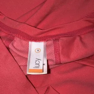 Lucy size small coral vented long-sleeve athletic top thumbnail 6
